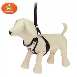 Шлейка регулируемая дышащая, светоотражающая, размер s (ош 14-30; ог 20-40 см), черная