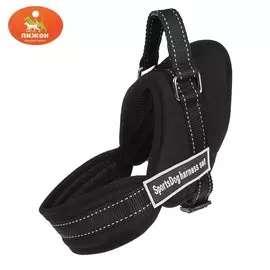 Шлейка к9 мягкая светоотражающая, размер хs, ог 38-50 см, вес 3-6 кг, зеленая