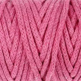 Шнур для рукоделия хлопковый 100% хлопок 4 мм, 50м/140гр (розовый)