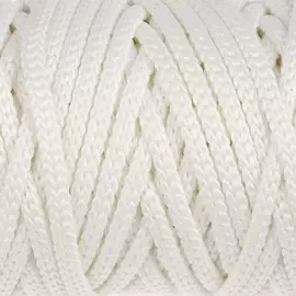 Шнур для рукоделия полиэфирный 4 мм, 50м/110гр (белый)