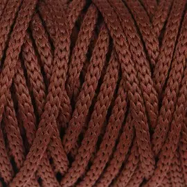 Шнур для рукоделия полиэфирный 4 мм, 50м/110гр (коричневый)
