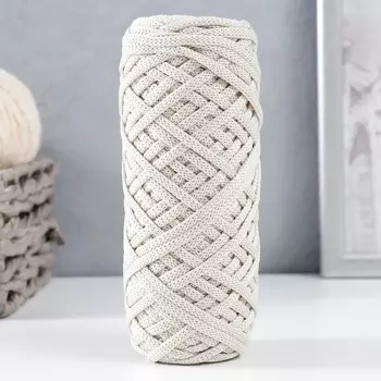 Шнур для вязания 100% полиэфир, ширина 4 мм 50м (айвори)