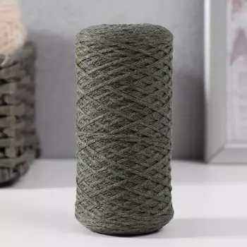 Шнур для вязания без сердечника 70% хлопок, 30% полиэстер 1мм 200м/65±10гр (32-хаки)