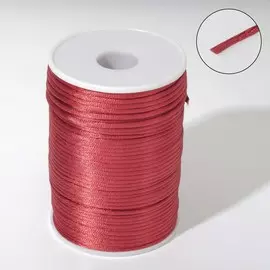 Шнур нейлоновый на бобине d=2мм l=100м, цвет красный