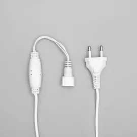 Шнур питания для гирлянд умс до 3000 светодиодов, 3w, нить белая, 300 см, 220 в