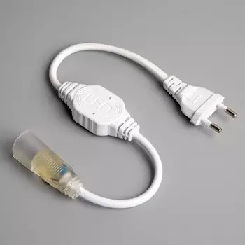 Шнур питания luazon lighting для гибкого неона 16 16 мм, до 50 метров, 220 в