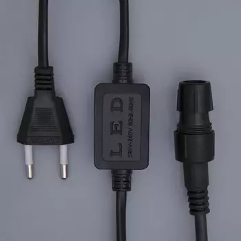 Шнур питания luazon lighting для светового шнура 13 мм, 2-pin, 220 в