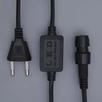 Шнур питания luazon lighting для светового шнура 11 мм, 2-pin, 220 в