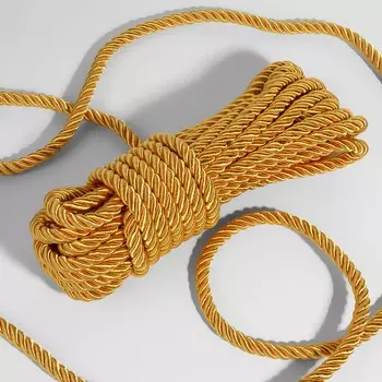 Шнур витой, d=10 мм, 10±1 м, цвет золотой