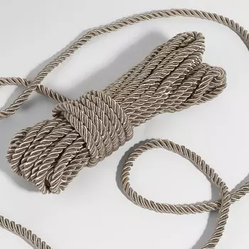 Шнур витой, d=8 мм, 10±1 м, светло-серый