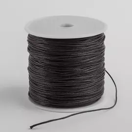 Шнур вощеный из полиэстера d=1 мм, l=70 м, цвет коричневый