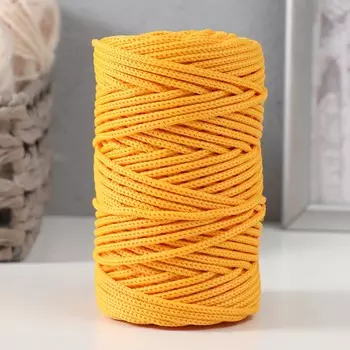 Шнур вязаный полипропиленовый без сердечника 3 мм /50 м (желтый)