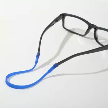 Шнурок силиконовый для очков №2 черная-синяя