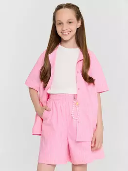 Шорты для девочек розовые в полоску