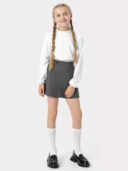 Шорты для девочек серые с паттерном