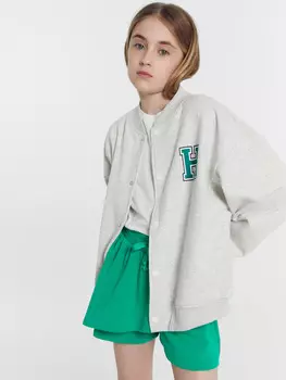 Шорты для девочек в ярко-зеленом цвете