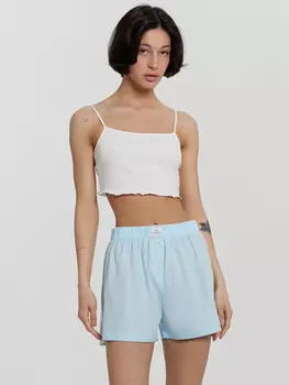 Шорты домашние женские голубые