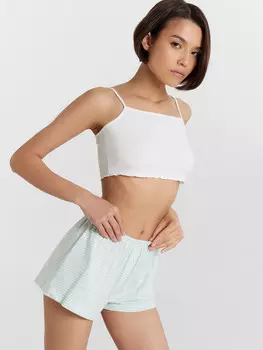 Шорты домашние женские в голубую полоску