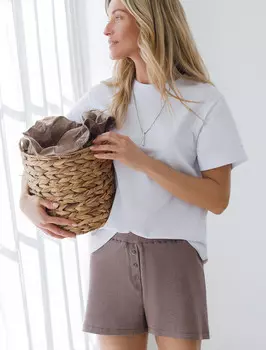 Шорты кофейный