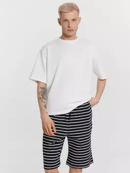 Шорты домашние мужские синие в полоску