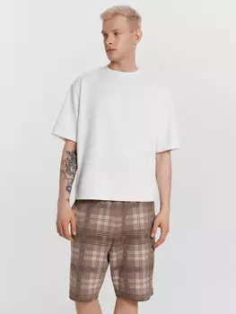 Шорты мужские коричневые в клетку