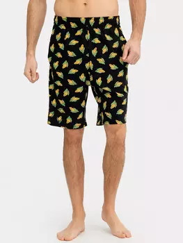 Шорты мужские черные с кукурузой