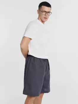 Шорты мужские серые из хлопка и льна