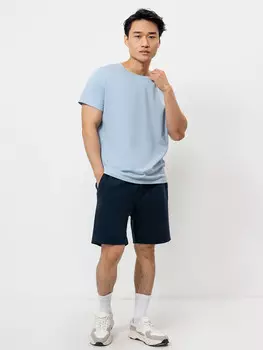 Шорты мужские в синем оттенке из интерлока