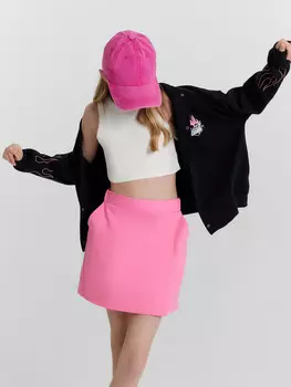 Шорты-юбка для девочек розовые