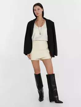 Шорты-юбка женские кремовые