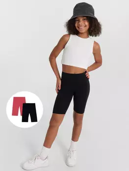 Шорты-велосипедки для девочек в наборе, 2 шт