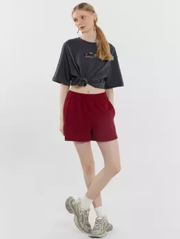 Шорты женские бордовые