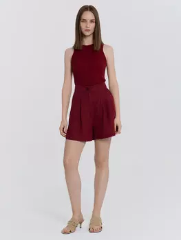 Шорты женские бордовые