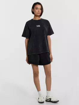 Шорты женские черные с обработкой эйсид