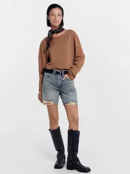 Шорты женские джинсовые в синем цвете