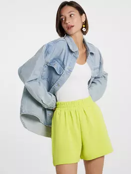 Шорты женские лаймово-желтые