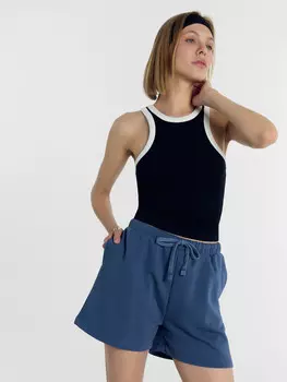 Шорты женские мини в синем цвете