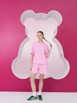 Шорты женские пастельно-розовые