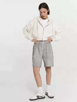 Шорты женские серые с эффектом