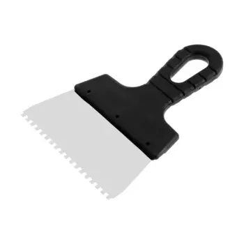 Шпатель зубчатый лом, 150 мм, зуб 4 мм, нержавеющая сталь