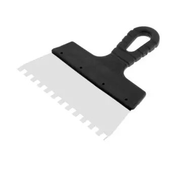 Шпатель зубчатый лом, 200 мм, зуб 8 мм, нержавеющая сталь