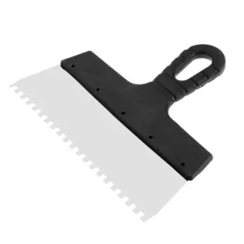 Шпатель зубчатый лом, 250 мм, зуб 6 мм, нержавеющая сталь