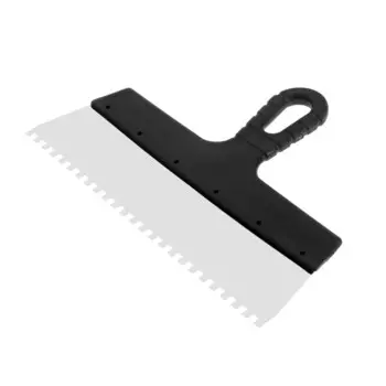 Шпатель зубчатый лом, 300 мм, зуб 6 мм, нержавеющая сталь