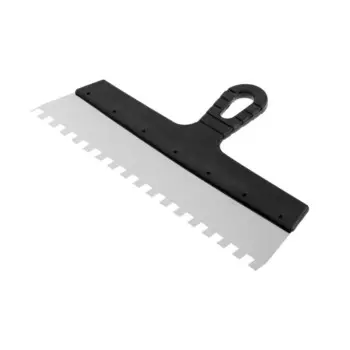 Шпатель зубчатый лом, 350 мм, зуб 10 мм, нержавеющая сталь