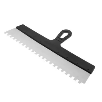 Шпатель зубчатый лом, 450 мм, зуб 10 мм, нержавеющая сталь