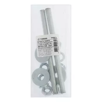 Штанга усиленная, тундра, din 976 м12100 2 шт. комплект, белый цинк 2 шт.