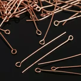 Штифт с петлей см-1087, 4 см, упаковка 100 гр, цвет меди