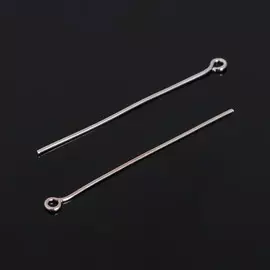 Штифт с петлей см-1087, 4 см, упаковка 100 г, цвет серебро