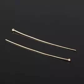 Штифт с шариком см-1103-10, 5 см, 50 гр (±465 шт), цвет золото