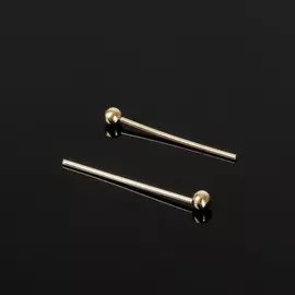 Штифт с шариком см-1103-16, 1,5 см, 50 гр (±1043 шт), цвет золото